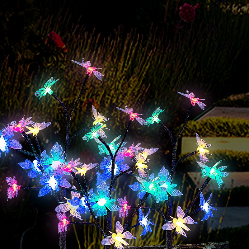 Solar butterfly garden light