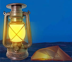 Solar Flame Horse Lantern Lamp